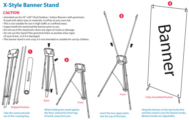  x style collapsible banner stand 